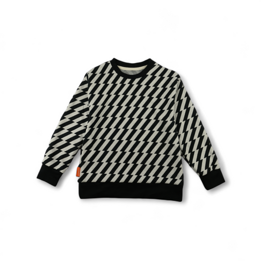 Pullover Black & White Street ZigZag
